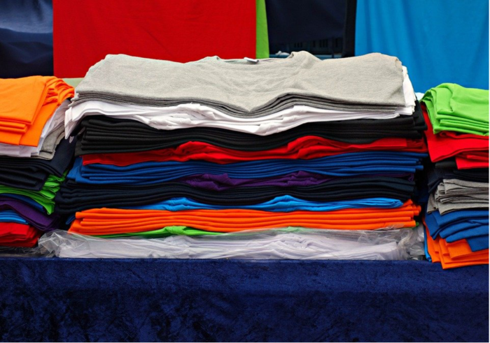 folded t-shirts